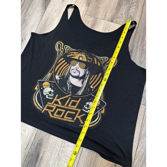 Kid Rock Graphic Tank Top Womens Black Gold Rock Music Concert Sleeveless Casual - Picture 4 of 7